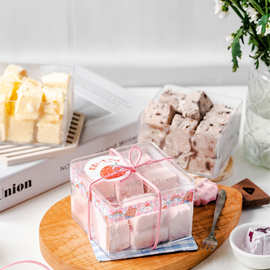 礼品网红透明塑料厚切酸奶包装盒烘焙慕斯饼干罐奶枣乐楂千层豆乳