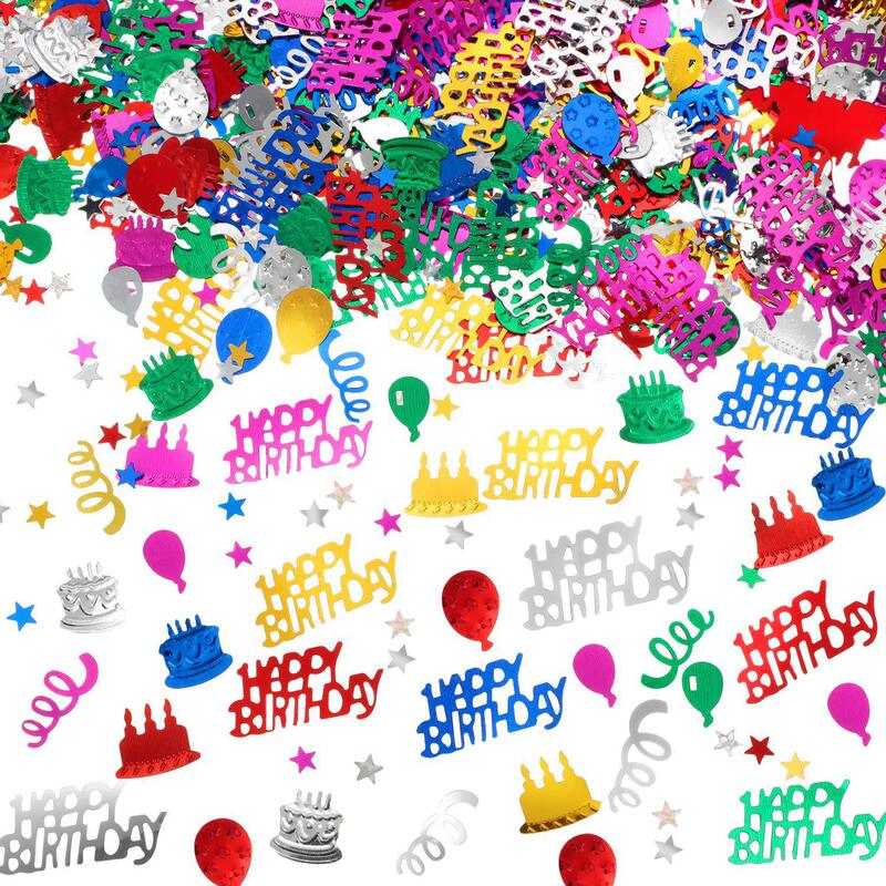Happy Birthday confetti birthday cake metal foil sprinkle balloon confetti table confetti decor party