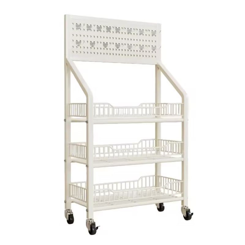 Estante móvil con tablero perforado, librero de varias capas para sala, dormitorio y estudiantes.