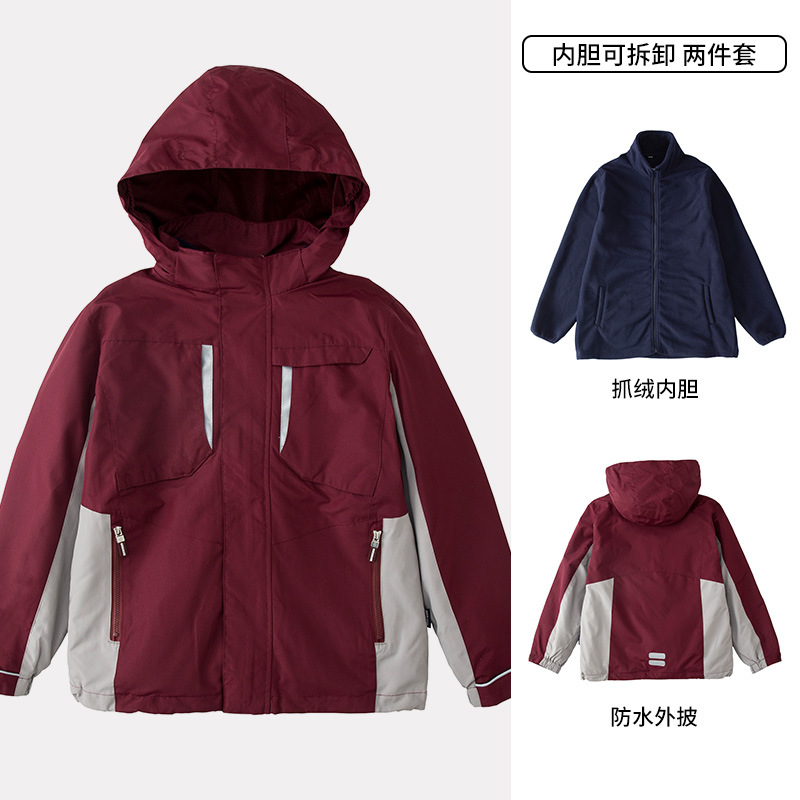 枣红冲锋衣【藏青无帽胆】FW08N01