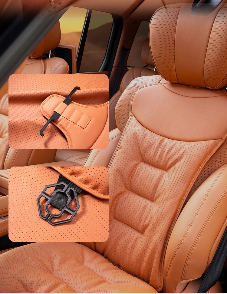 Car Seat Cushion, Suitable for All Seasons, High-End Nappa Leather for Interior Use, Suitable for Mercedes-Benz and Bmw, Single-Piece Seat Cover for Rear Row