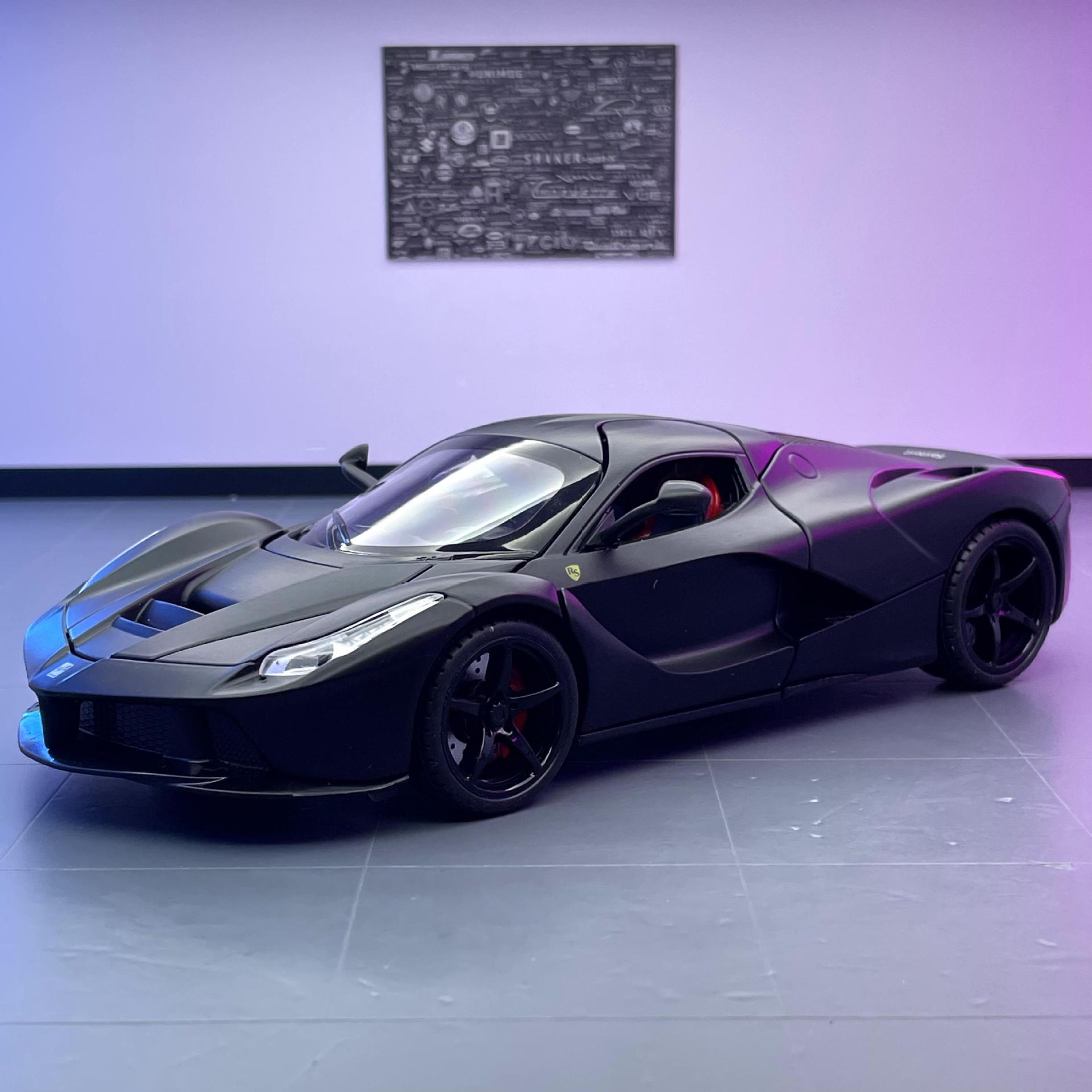 Jiaye modelo de coche de aleación 1:22 tire coche deportivo tire hacia atrás con sonido y luz niño juguete coche música modelo adornos