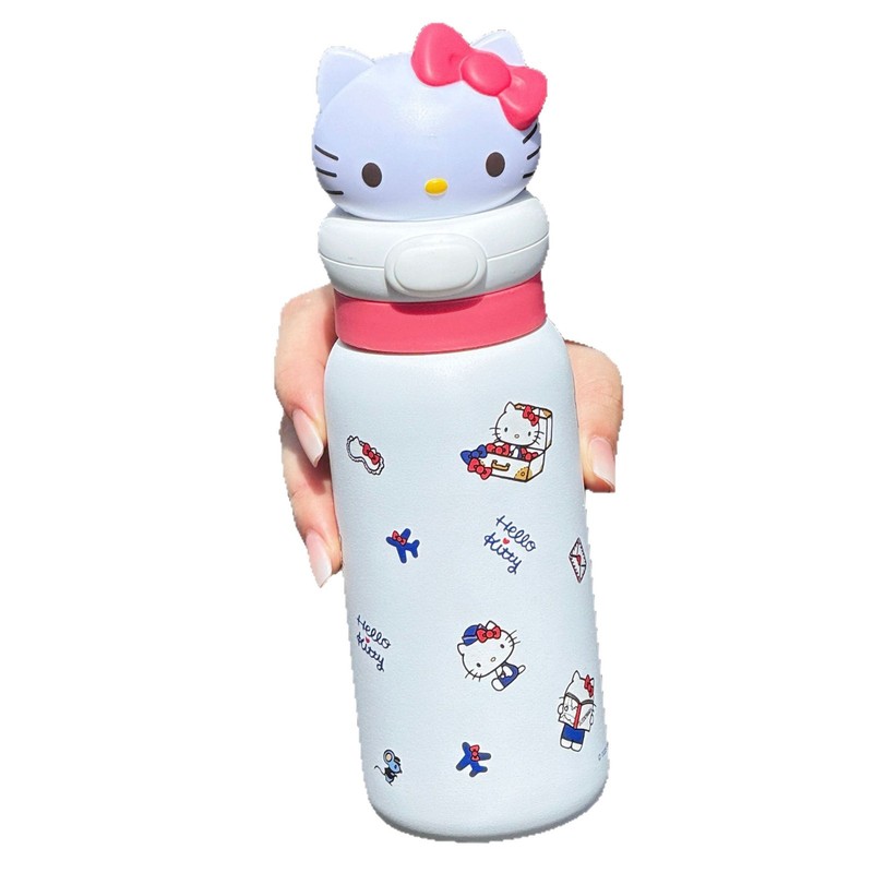 HelloKitty可爱保温杯女生新款2025高颜值水杯上学办公室便携杯子|undefined