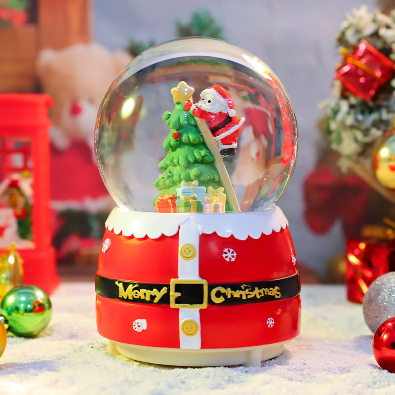 Nuevos regalos de Navidad luminosos bolas de cristal de nieve de agua decoraciones de Navidad al por mayor transfronterizas regalos para niños