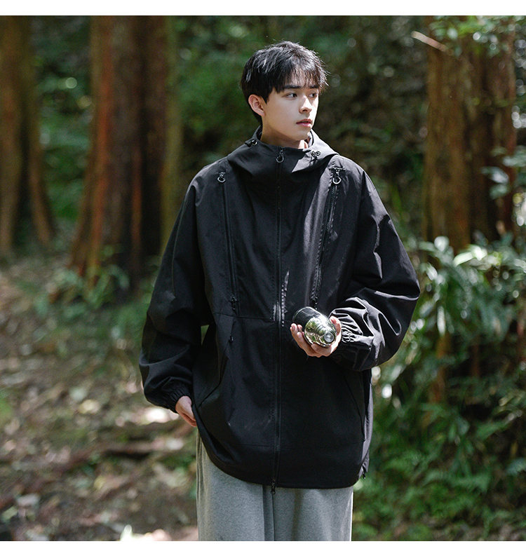 Autumn New Outdoor Mountaineering Clothing Waterproof Stormtrooper and Women's Same Style Multi Zipper workwear Jacket_voghion.com