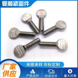 球拍螺丝 304不锈钢乒乓球拍螺丝钉 压扁手拧螺丝 拇指螺丝