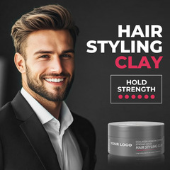 メンズレトロヘアワックス、強力なスタイリング、自然なふわふわヘアマッド、長持ちするクロスボーダー卸売カスタマイズ加工