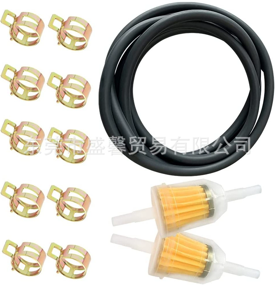 Аксессуары для автомобилей и мотоциклов, комплект топливной трубки 2.5m Резиновая трубка X8 мм, топливный фильтр, 10 хомутов