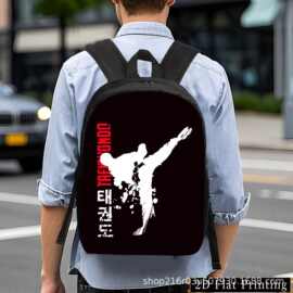跨境爆款跆拳道柔道男孩女孩书包儿童双肩包合气道自定义印制背包