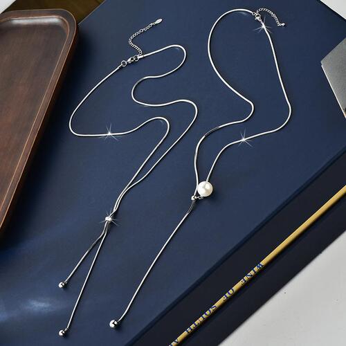 New Simple Titanium Steel Pendant Sweater Chain Women's Long Necklace 2024 New Pulling Not Fading Niche Versatile