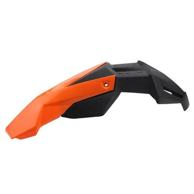 for Slick Tires, Mud Guard – Motorcycle Fender - removable-fender-black-orange