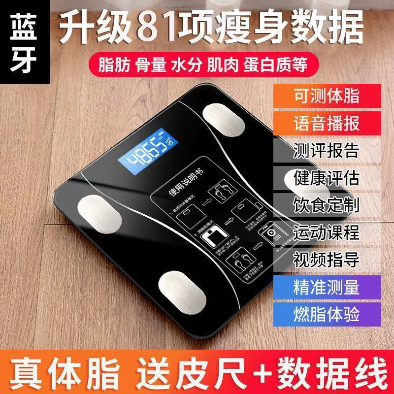 Умные весы для тела, Bluetooth анализатор жира, 81 показатель, USB или батарейки, 3 цвета