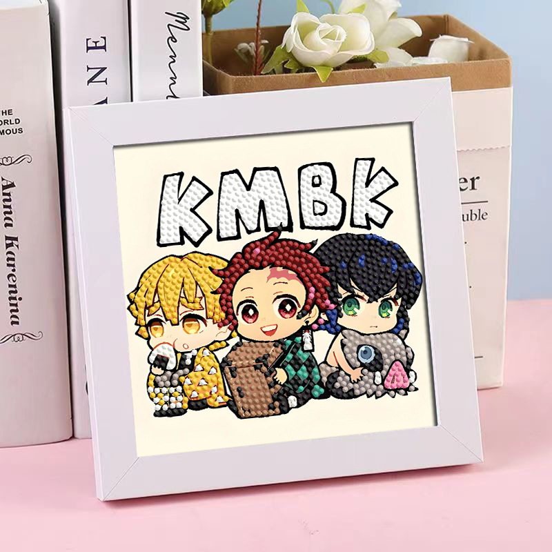 Diamante infantil DIY hecha a mano con material de marco paquete de dibujos animados Sanliou pegatinas de diamante regalo al por mayor pinturas de mampostería