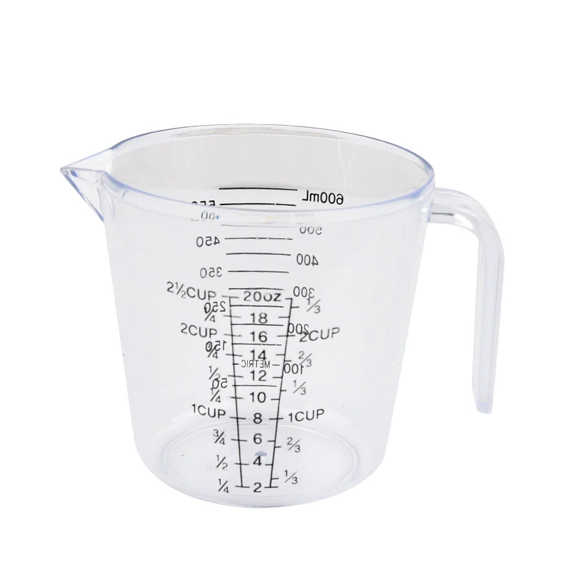 Plastic transparent small measuring cup scaled, 1000 ml