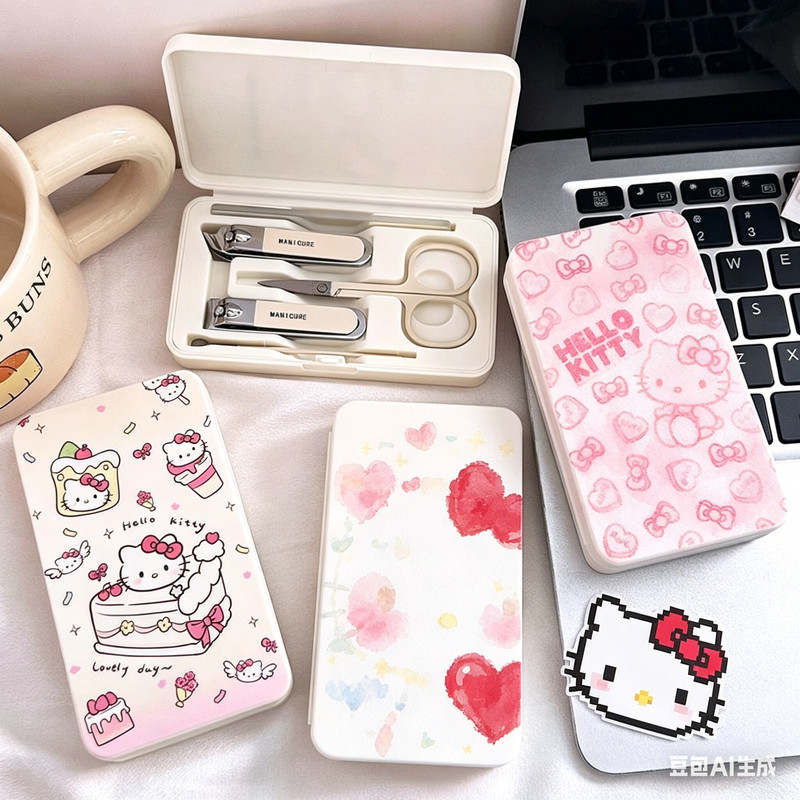 Simple 5-Piece Set That Supports Logo Printing, Business Exhibition Gifts, Nail Clippers, Nail Polishing and Manicure Tool Set