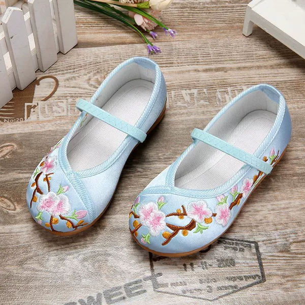 Blue embroidered shoes (standard size)