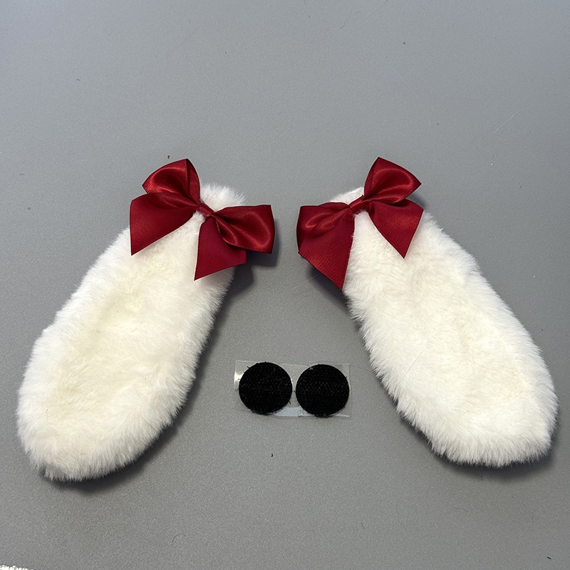 Detachable rabbit ears, trendy and cute helmet decoration for motorcycle, electric vehicle, and delivery female riders' helmets