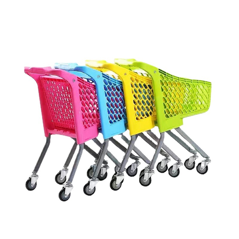 厂家批发儿童款塑料小型购物车成人购物车宝宝推车超市推车旗E18