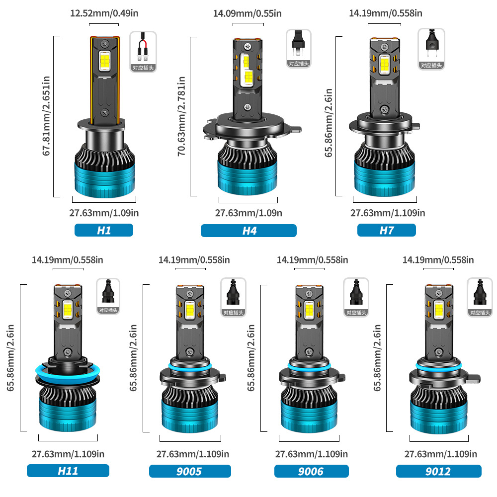 SENROBO transfronterizo doble tubo de cobre condujo faro 110W de alta potencia condujo lámpara de automóvil lámpara de modificación