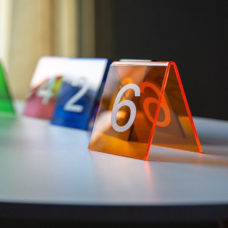 彩色桌号牌桌面号码牌号餐牌座位牌立牌序号数字UV叫