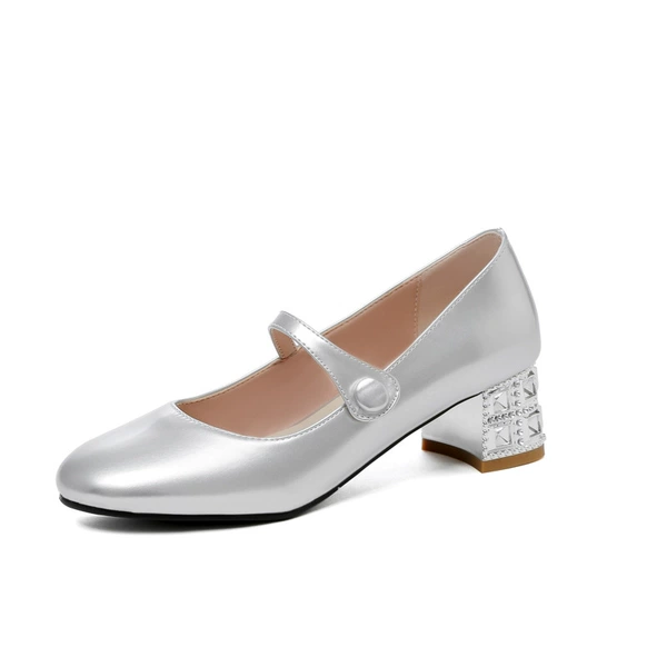 Silver high heel height 4.5 cm high