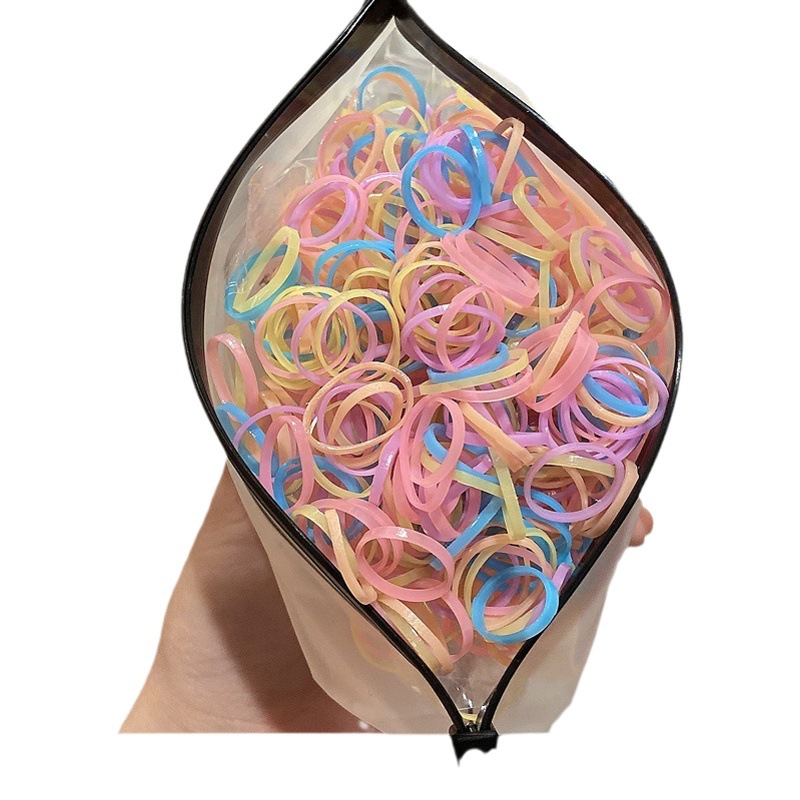 Banda de goma para niños banda de pelo femenino lazo de pelo alto elástico grueso desechable durable cuerda de pelo grueso los niños femeninos no lastiman el cabello