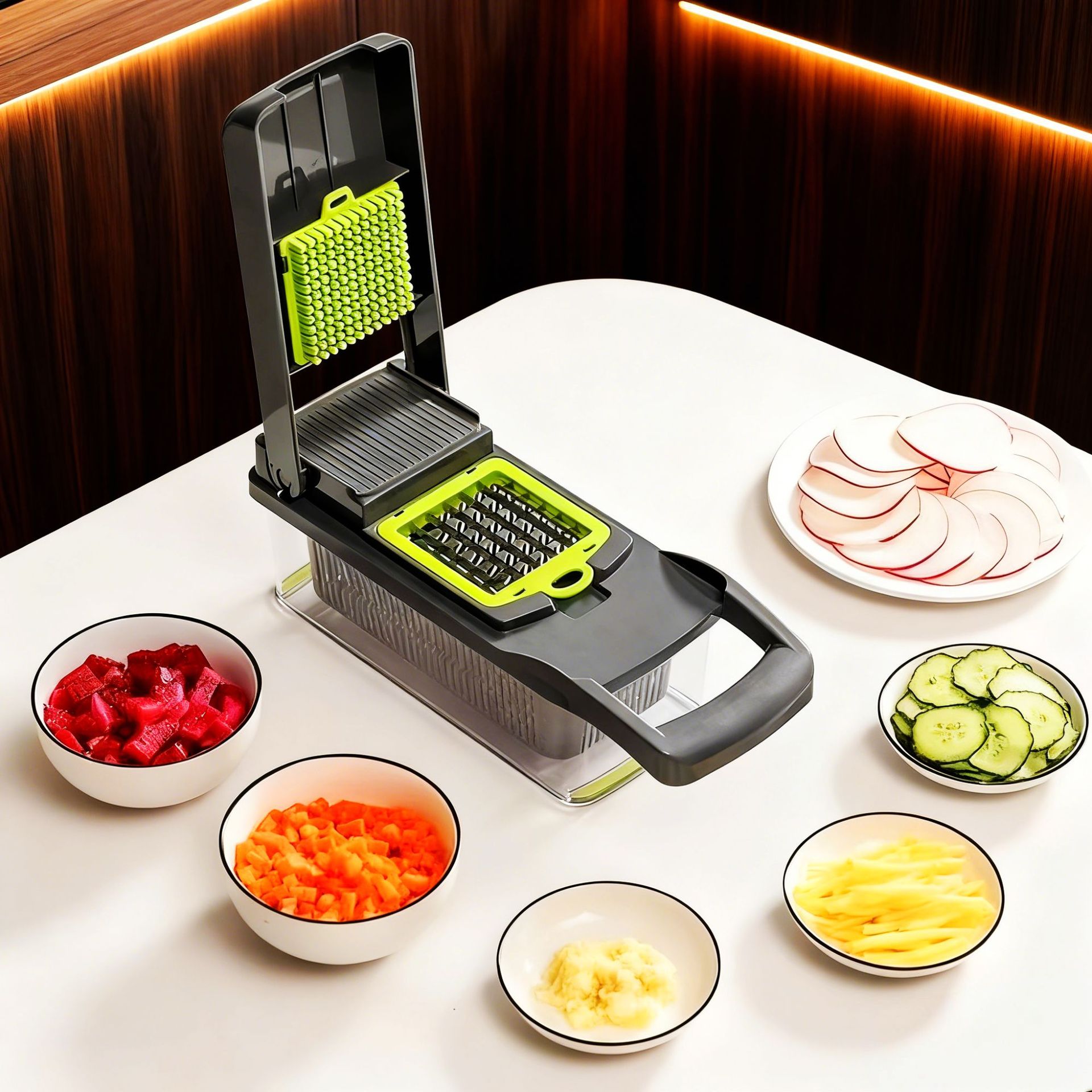 Cortador de verduras multifuncional cortador de verduras duradero ajo cebolla raspador de papas accesorios de cocina para el hogar