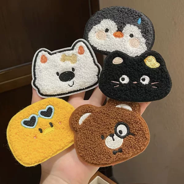 Cute Pet-Themed Magic Stickers, Animal-Style Bangs Stickers, Soft and Fun Hair Clips, Girly Hair Tidying Tool