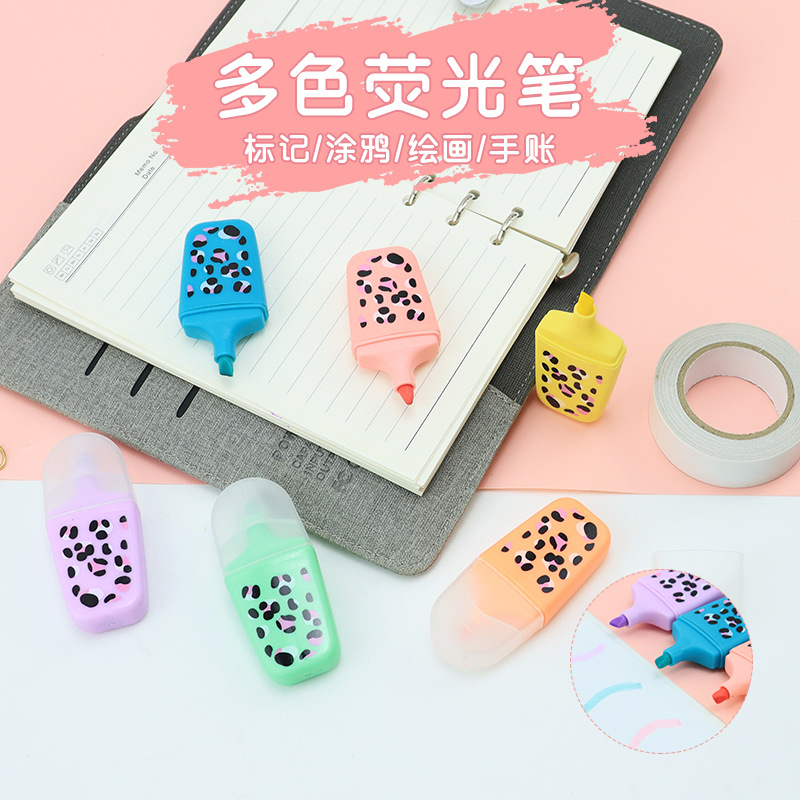 Creativo marcador de color marcador pluma estudiante clave marcado pluma oblicua cabeza resaltador de color de protección ocular