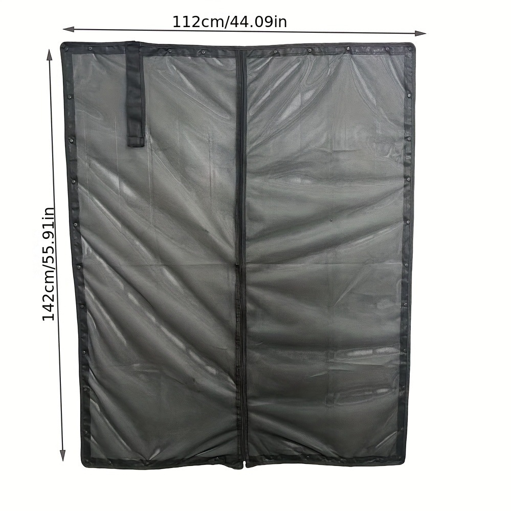 Business Vehicle Mvp Middle Door Curtain with Strong Magnetic Attachment, Mosquito-Proof Door Curtain for Rv, Sunshade and Breathable Door Curtain for Camping Vehicle