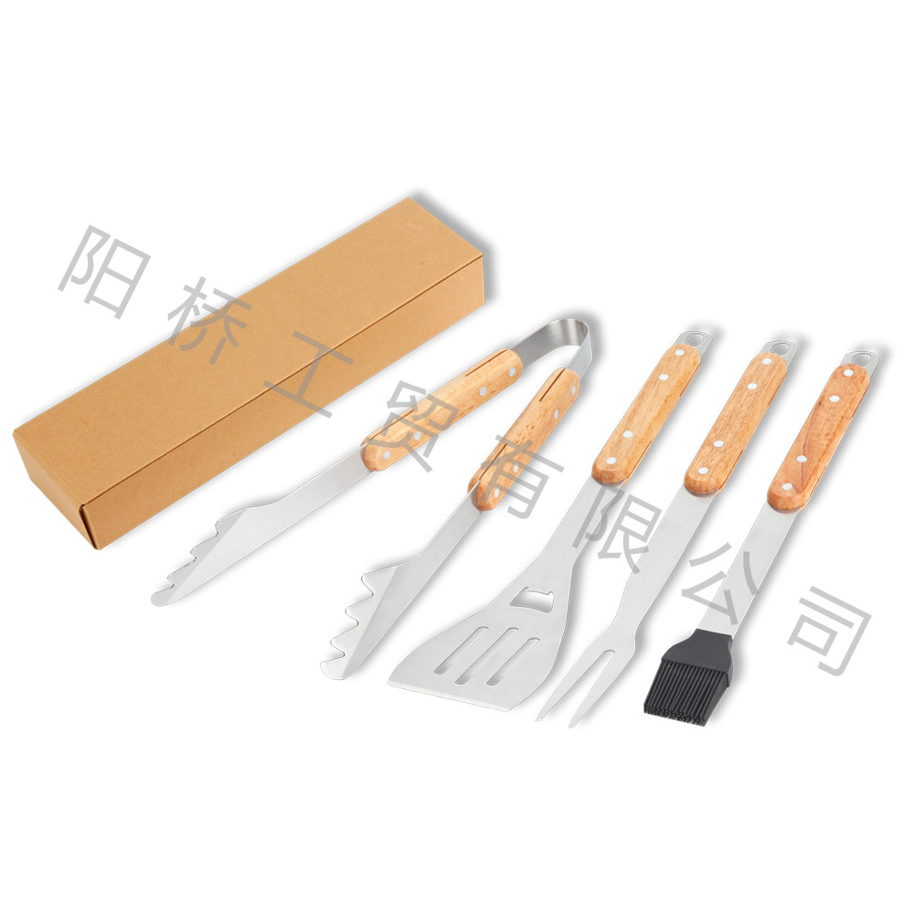 Amazon Venta caliente Acero inoxidable barbacoa herramientas al aire libre salvaje beber herramientas traje Barbacoas combinación bolsa de tela traje