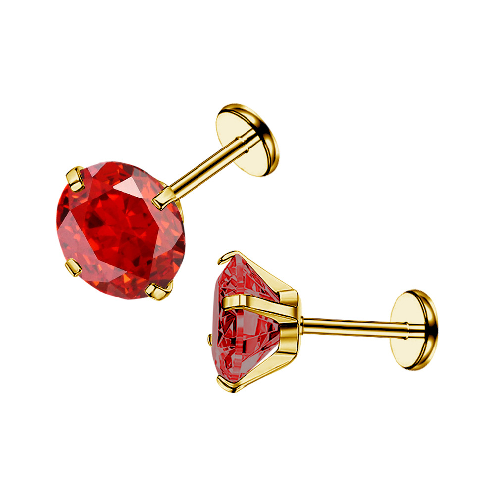 Piercing naso zircone donna orecchino a quattro griffe_voghion.com