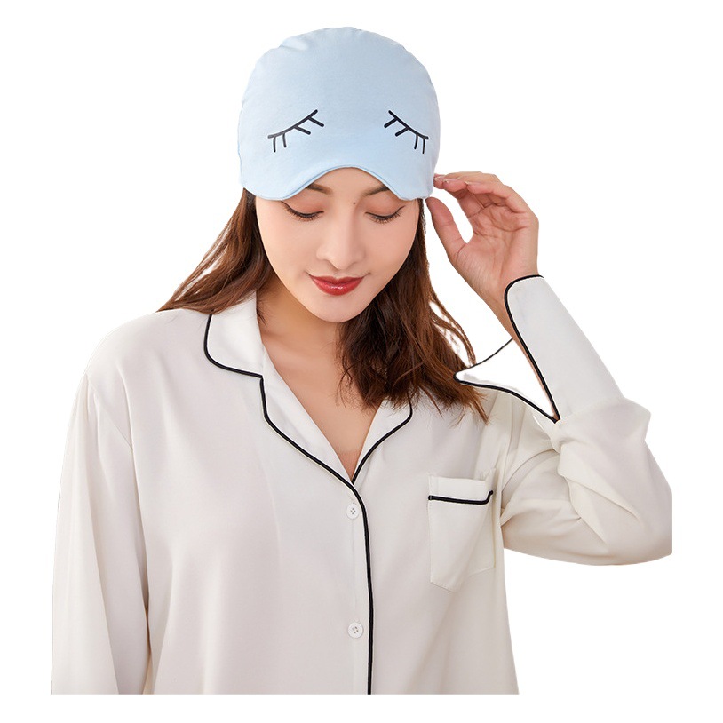 2025 new four seasons available cotton breathable maternity cap sleep eye mask cute moon cap wholesale
