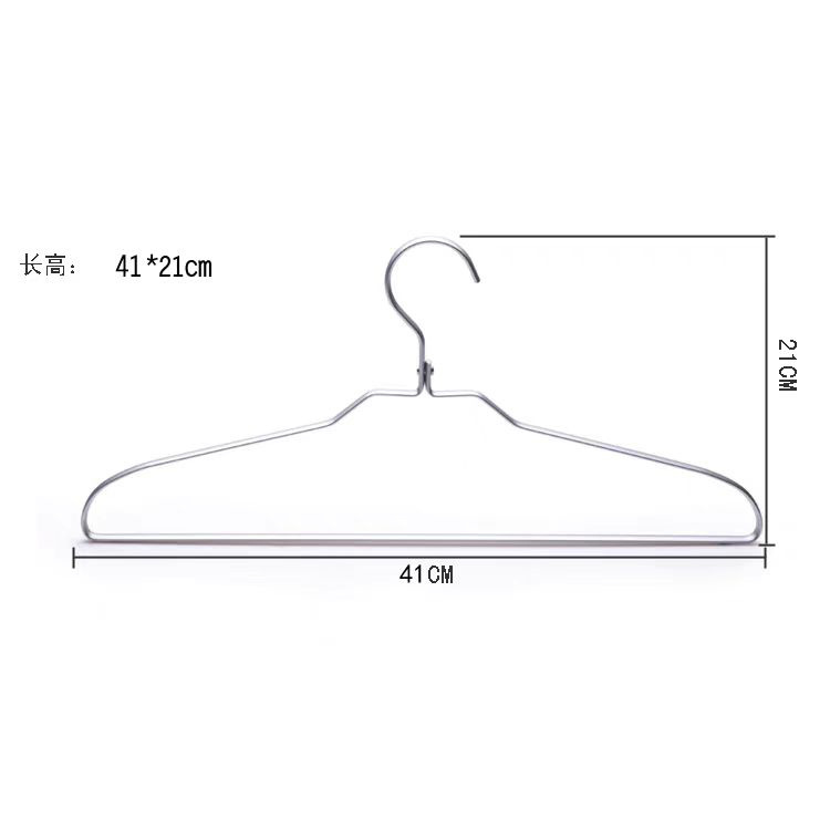 Percha de aluminio no impresa pantalones de secado de metal pantalones de rack clip percha de aleación de aluminio sin costura ropa gruesa antideslizante soporte ventas directas de fábrica