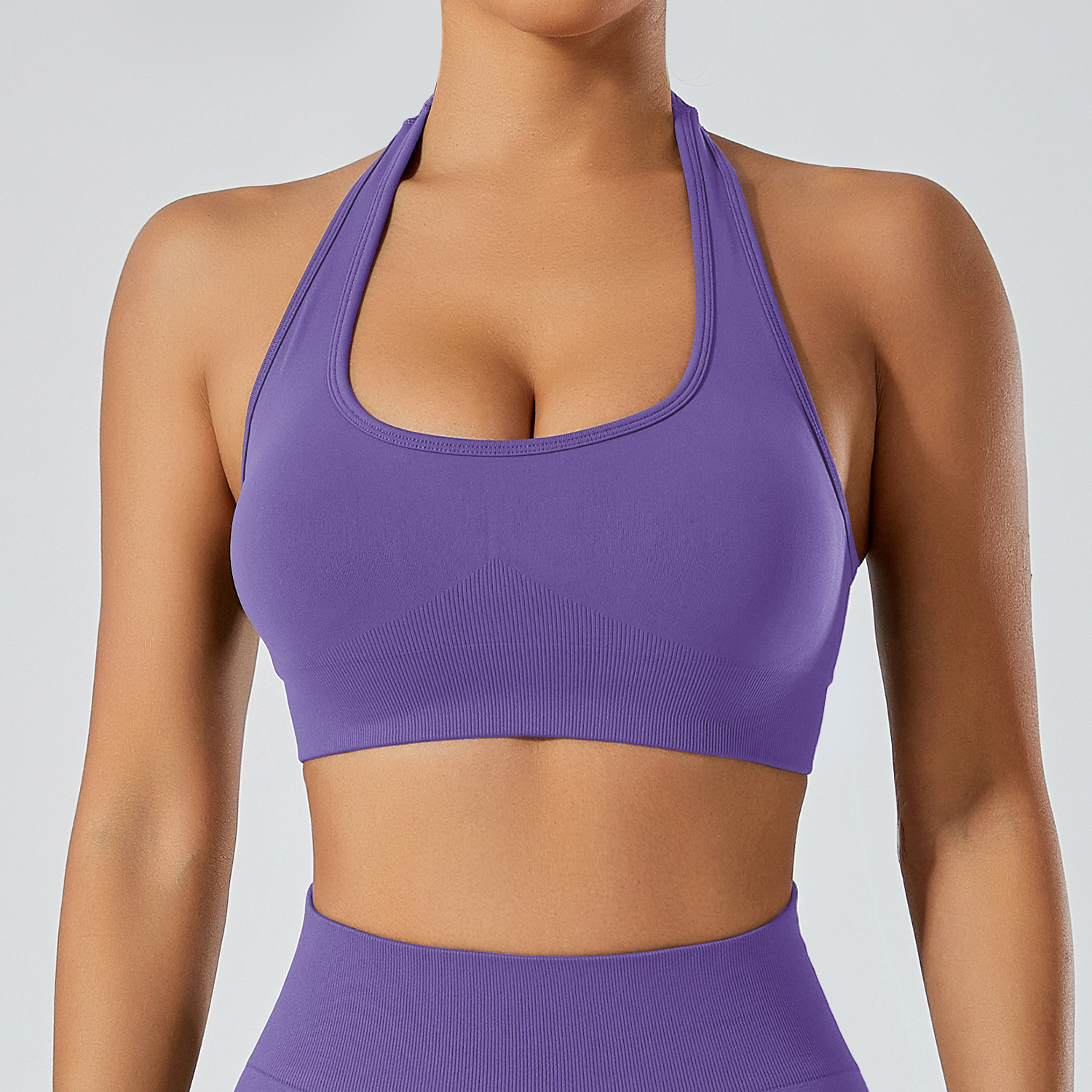 En stock verano belleza espalda u cuello Halter sujetador desgaste exterior a prueba de golpes correr entrenamiento ropa deportiva ropa interior yoga ropa chaleco