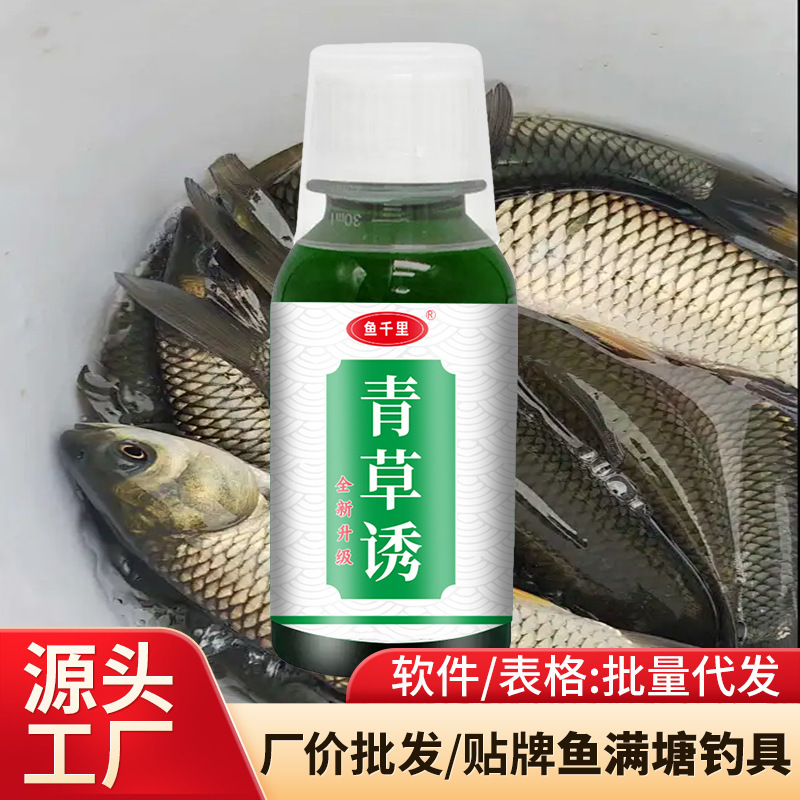 【Fish Thousand Miles】Green Grass Fish Attractant for Fishing, Additive for Wild Carp and Crucian Carp Bait, Fish Attractant Agent Green