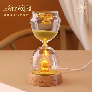 上新了故宫博物馆沙漏伴睡灯桌面摆件女生儿童生日礼物可调节灯光