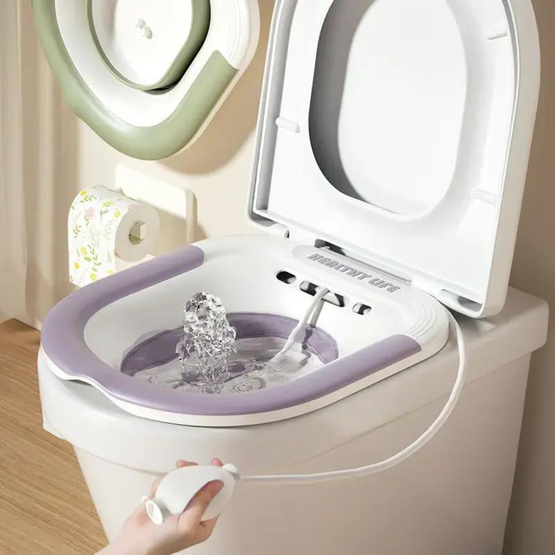 Z foldable sitz bath for home use, suitable for pregnant women and postpartum care, foldable herbal soaking basin for bathroom Z foldable sitz bath for home use, suitable for pregnant women and postpartum care, foldable herbal soaking basin for bathroom
