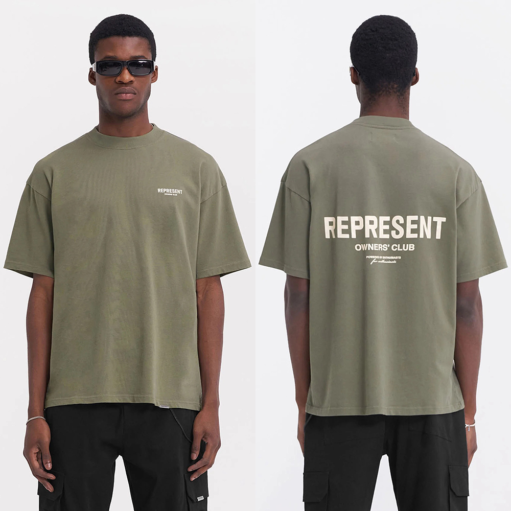 Alta calidad REPRESENTAR REP eslogan impresión color caramelo calle Americana dopamina verano manga corta Camiseta moda