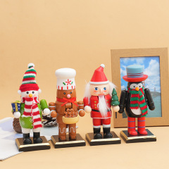 クロスボーダークリスマスくるみ割り人形クリスマス装飾ギフトウィンドウホーム木製装飾品工芸品卸売