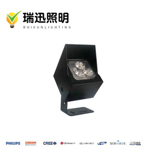 Factory Direct 2W3W5W6W8W outdoor waterproof LED square small spotlight conjoined lens projection lamp