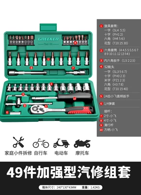 Sheet Metal Spray Repair Repair Tool Set Ratchet Quick - s2-upgraded-straight-handle-auto-repair-49-piece-set