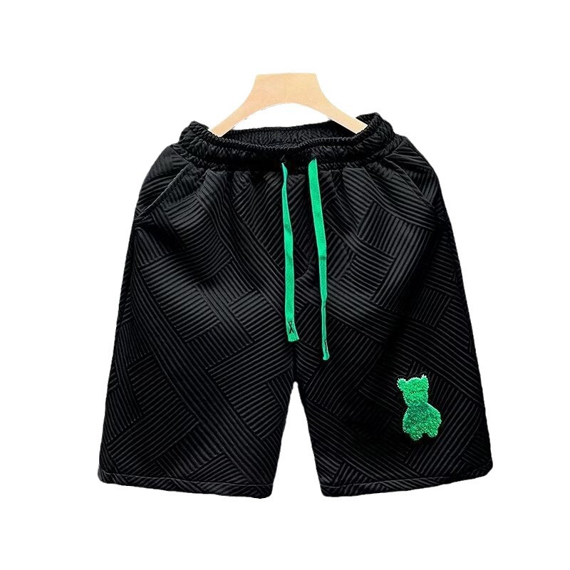Men's Clothing Summer Casual Pants High Street Trendy Unisex 5/8 Length Shorts Light Luxury Style_viptrois.com