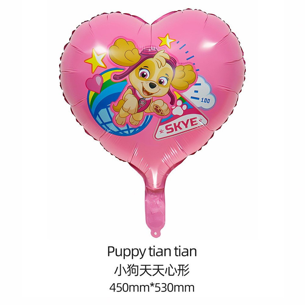 Dibujos Animados wangwang equipo perro película de aluminio niños bebé globo cumpleaños tema escena fiesta decoración papel de aluminio