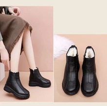 妈妈雪地靴女2025新款女士棉鞋短靴女老年人棉鞋舒适冬季加绒棉鞋