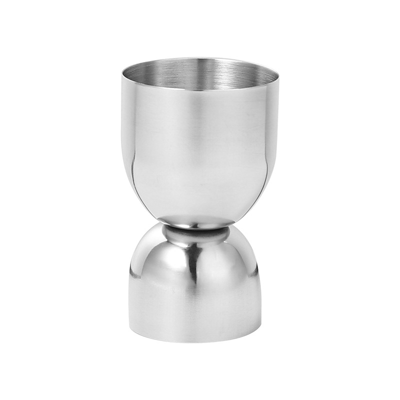 Taza de medición de acero inoxidable de doble cabeza de taza de medición de taza de vino de bartender una taza de onza formada en una sola taza de vino de pincel de cóctel