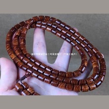 海南黄花梨紫油梨8108颗桶珠虎皮老型手串老料手持佛珠手链盘玩