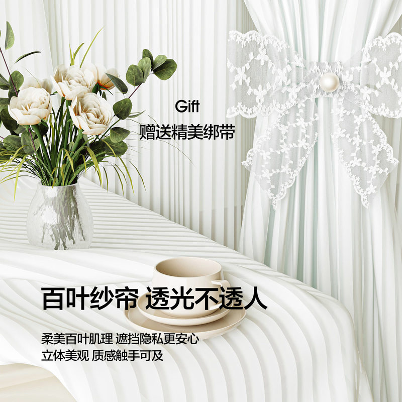 High-Quality Sheer Blinds for a Luxurious Look in the Living Room, Bedroom, or Balcony; Light-Transmitting and Can Be Used as a Door Curtain; French Modern Minimalist Door Curtain High-Quality Sheer Blinds for a Luxurious Look in the Living Room, Bedroom, or Balcony; Light-Transmitting and Can Be Used as a Door Curtain; French Modern Minimalist Door Curtain