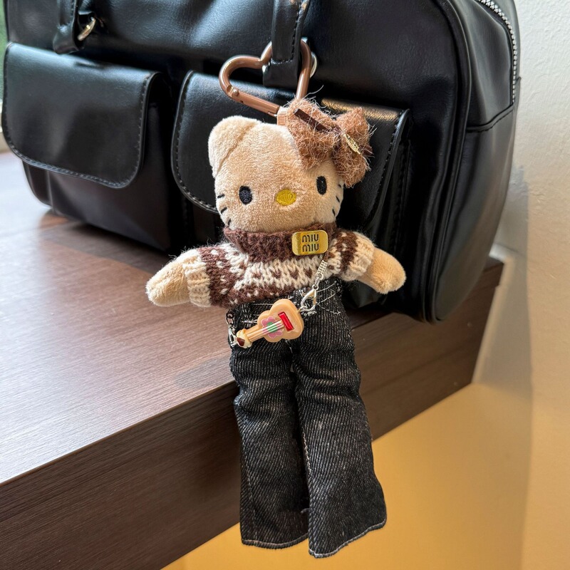 Korean Noble Lady Long-Legged Hello Kitty Bag Pendant Cute Plush Doll Kitty Cat Kt Hanging Ornament Korean Noble Lady Long-Legged Hello Kitty Bag Pendant Cute Plush Doll Kitty Cat Kt Hanging Ornament