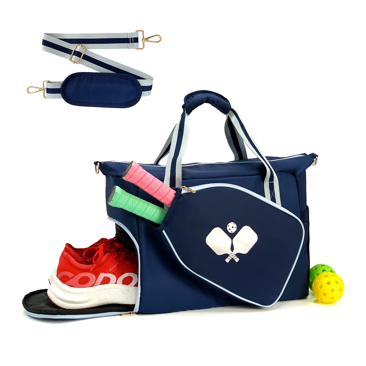 Spot bolso de mano de material impermeable multifuncional, bolso de mensajero, bolso de hombro, bolso de playa, bolso de tenis, bolso de pelota Peak image 76